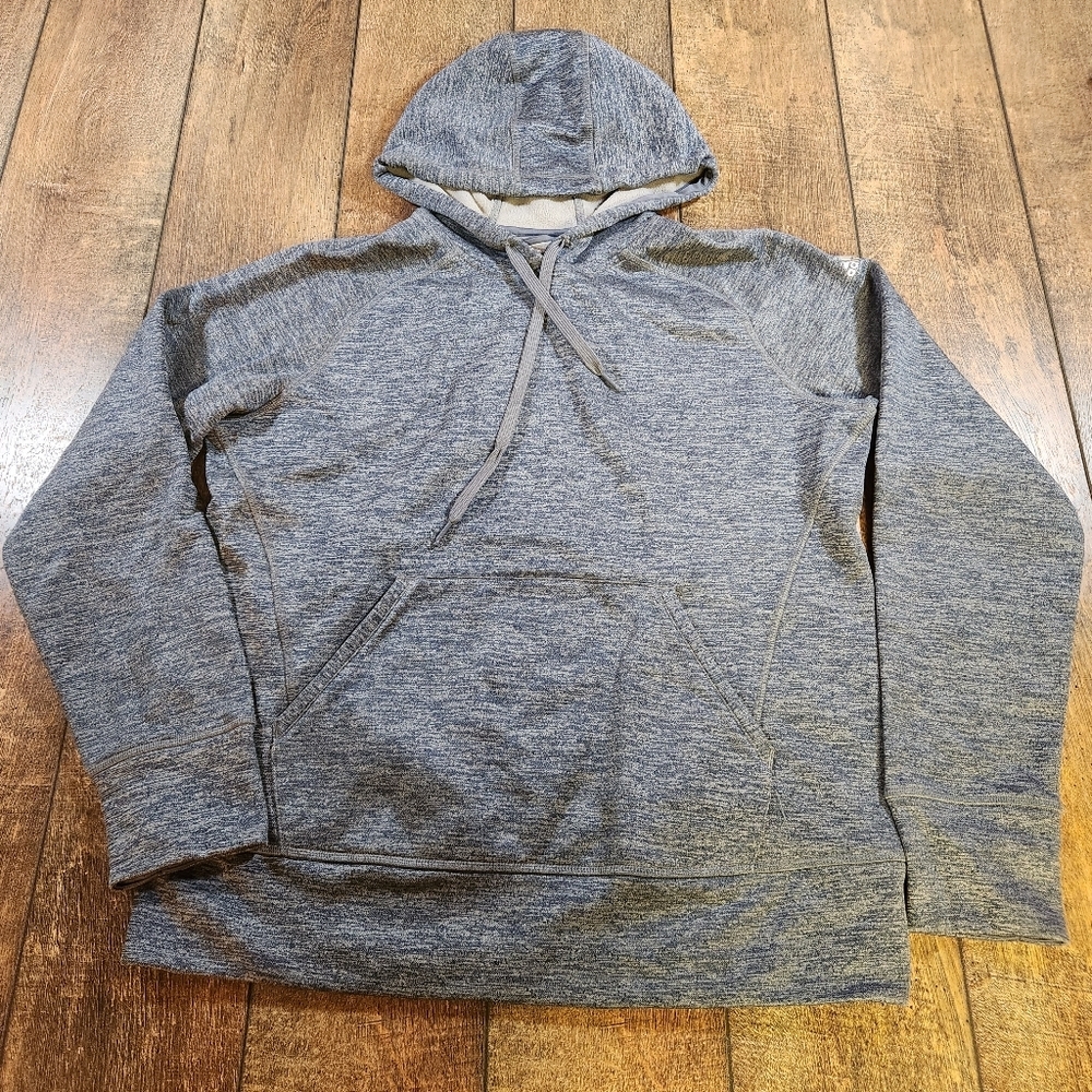 Adidas Climawarm Pullover Hoodie Game Day Sweater Sweatshirt Men’s Large Gray - Picture 2 of 10